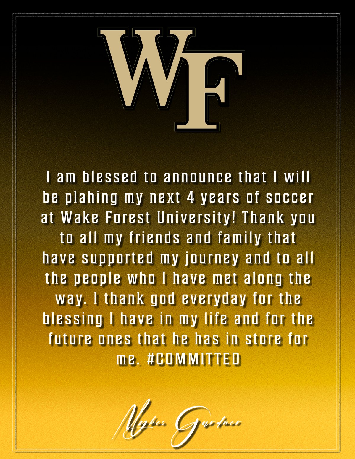 Commitment Statement example 2